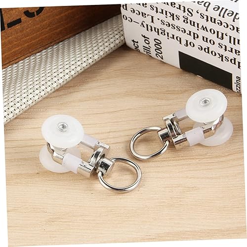 Miniatura 9 de DECHOUS 60 piezas polea pista rueda cortinas plástico metal blanco