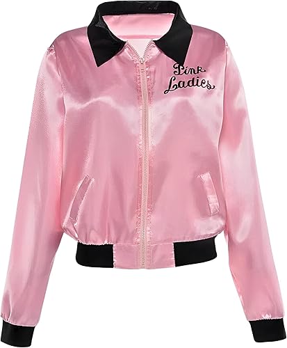 Vista 2 de Amscan Grease Pink - Chaqueta para mujer, talla estándar, multicolor