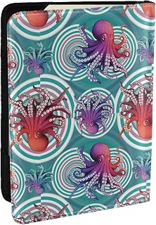 Slim RFID Passport Wallet, Octopus, PU Leather Travel Cover for Efficient Airport Security Checks