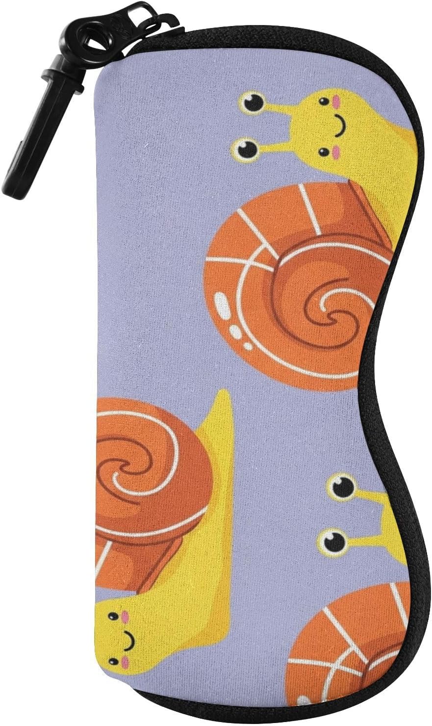 Cute Snails Zipper Eyeglasses Pouch Sunglasses Case for Women