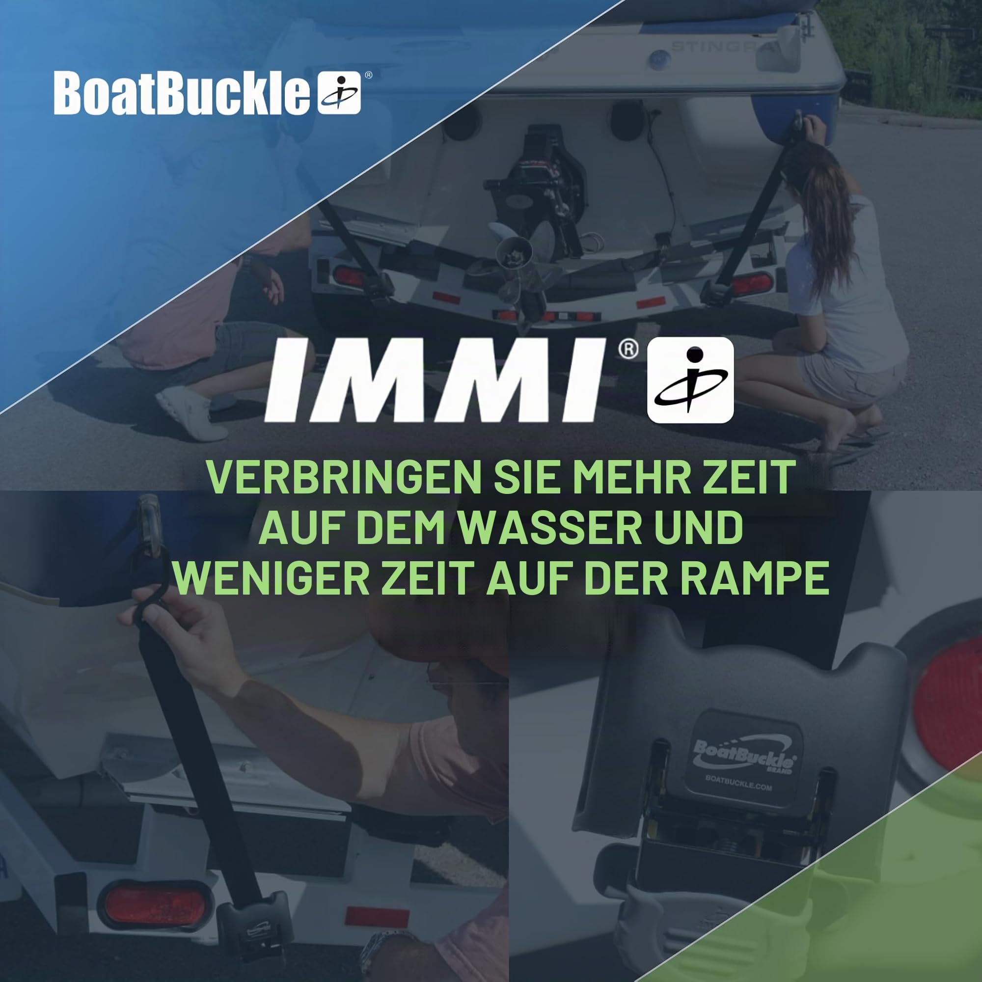 BoatBuckle G2 Edelstahl-Spanngurt (schwarz), 1 Paar