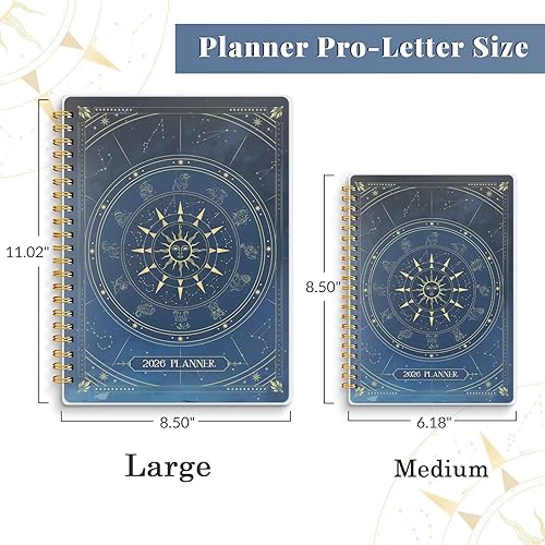 Miniatura 3 de Agenda 2026 8.5 x 11, planificador semanal y mensual grande con pestañas, calendario diario espiral A4 2026, agenda de 12 meses de enero a