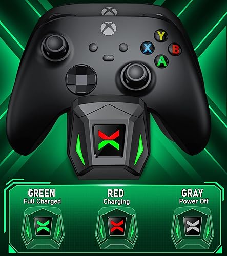 Miniatura 4 de Estación de carga de controlador con 2 paquetes de baterías recargables de 2 x 2550 mAh para Xbox OneSeries XS base de carga dual para control Xbox