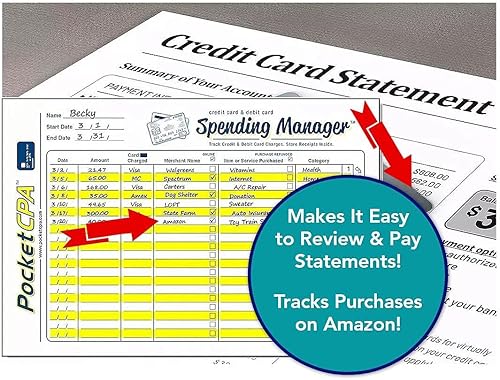 Miniatura 4 de Organizador de recibos de tarjetas de crédito. Rastrea tus compras, retiene recibos y coincide con los cargos de tu estado de cuenta mensual.