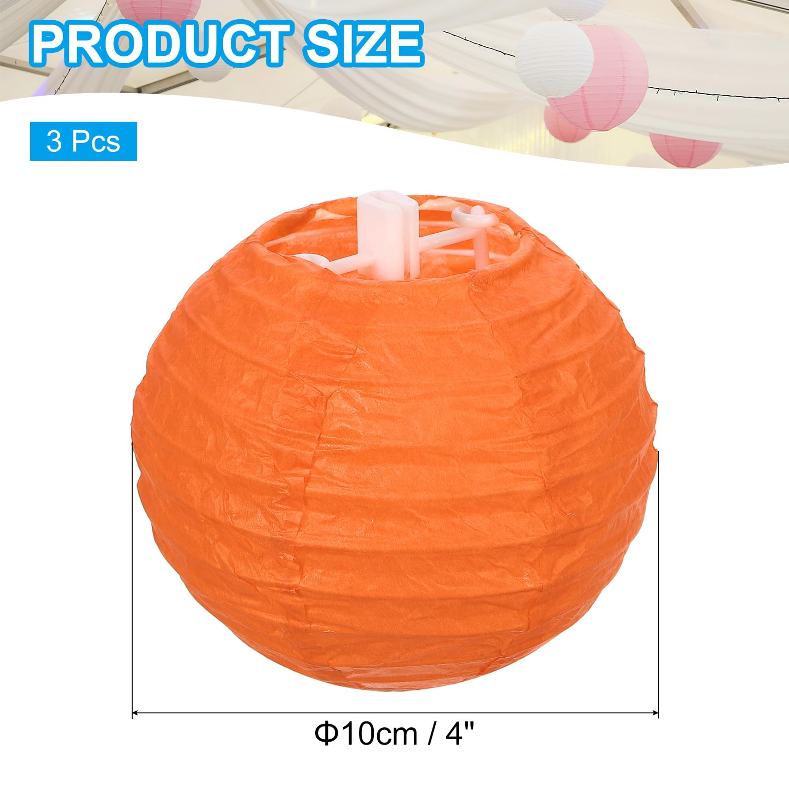PATIKIL Round Paper Lanterns 10cm/4