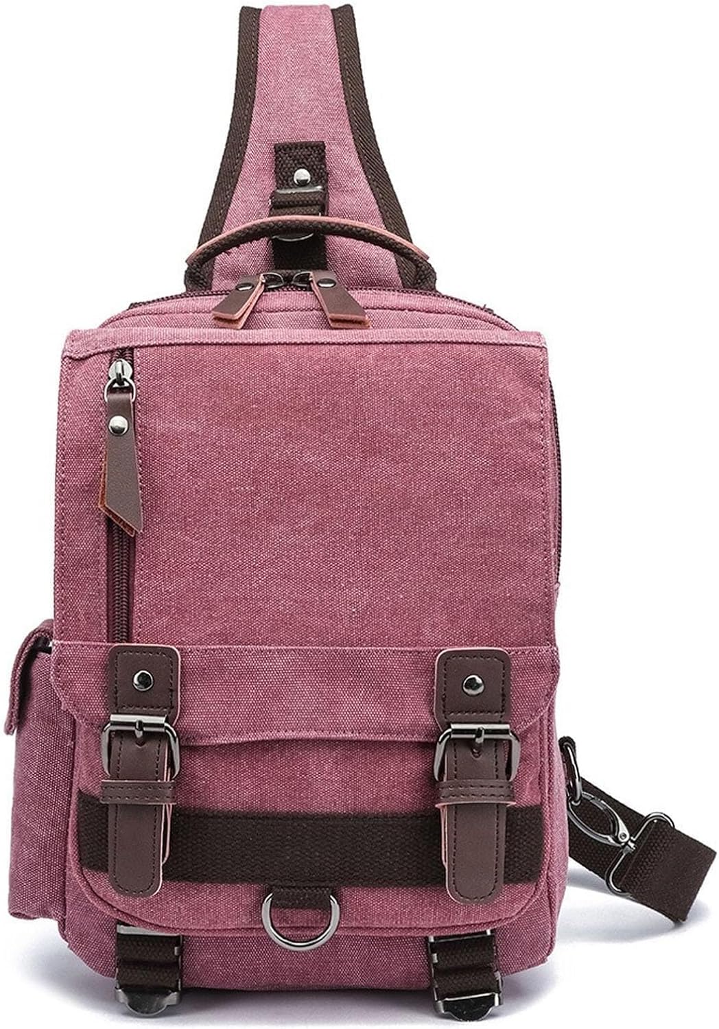 bookbag Canvas Cross Body Messenger Bag Shoulder Sling Backpack Travel Rucksack for School Travel Laptop Business Bag