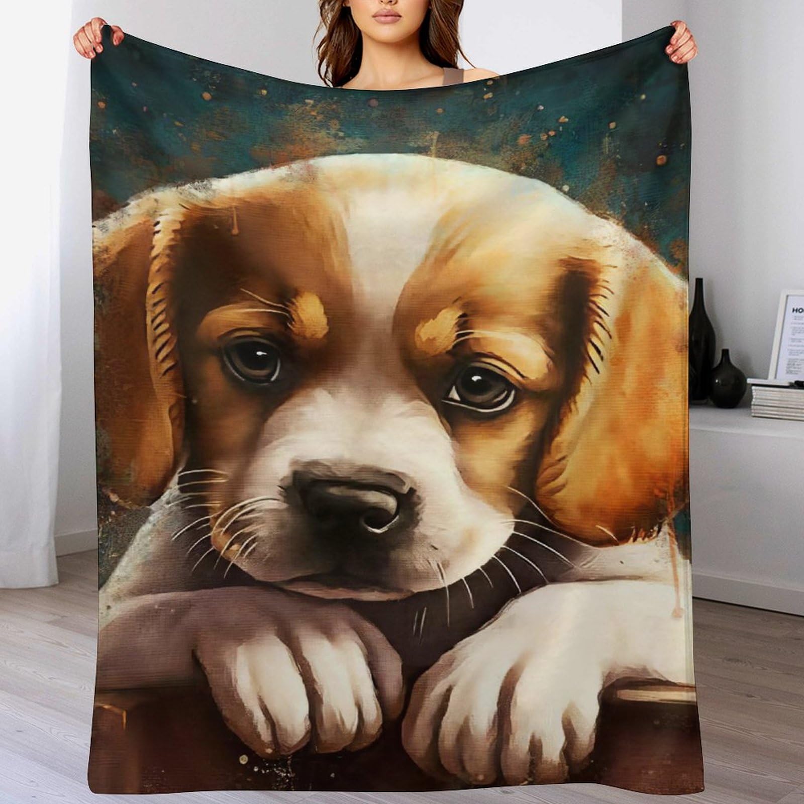 Plaid couverture polaire chien pour éliminer la sensation de froid sur le canapé
