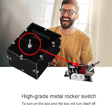 Fun Useless Box DIY Kit - Mini Gift Toy Leave Me Alone Black, Perfect for Family and Friends, Automatic Switch for Endless Fun