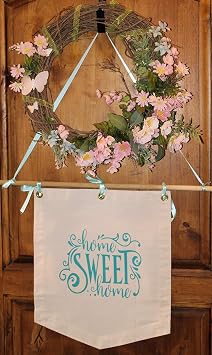 Blank Canvas Banner, Wall Hanging, Shield Shape 18 x 21, Paintable, with Grommets, Natural Color Cotton Canvas, Art Teacher Classroom Supplies