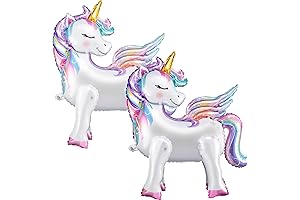 2 Pcs 26 Inch Self Standing Unicorn Balloons for Party