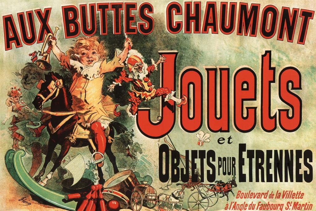 Amazon.com: Aux Buttes Chaumont Poster Jules Cheret 1885 Vintage