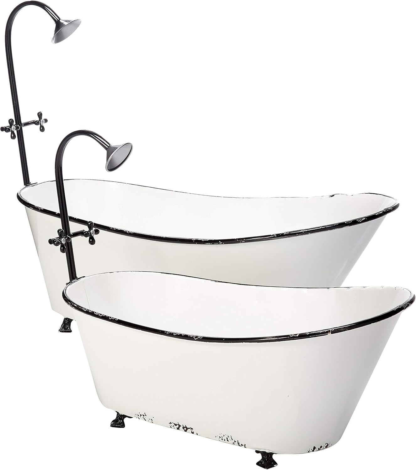GIL S/2 Metal Bathtub Planters Spring, 36.8InL x 17.72InW x