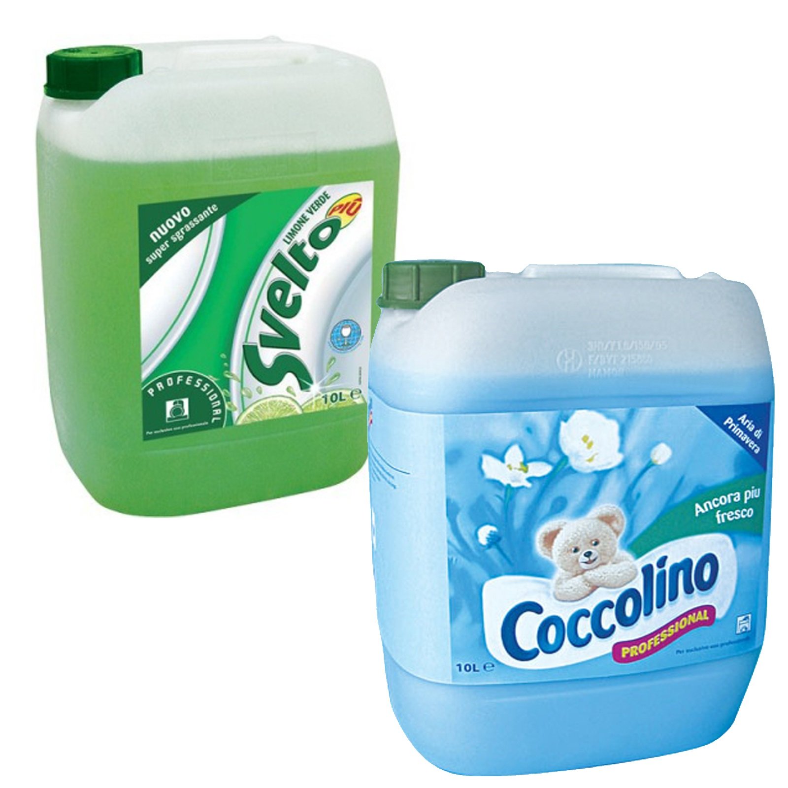 Coccolino Primavera Professional 10 lt + Svelto Più Professional 10 lt