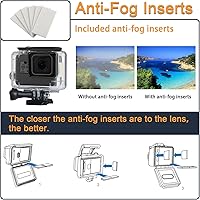 Vista 4 de Carcasa impermeable para GoPro Hero 5 6 7 negro, carcasa protectora de buceo subacuático con soporte para Go Pro Hero5 6 Hero7 Black Action Camera