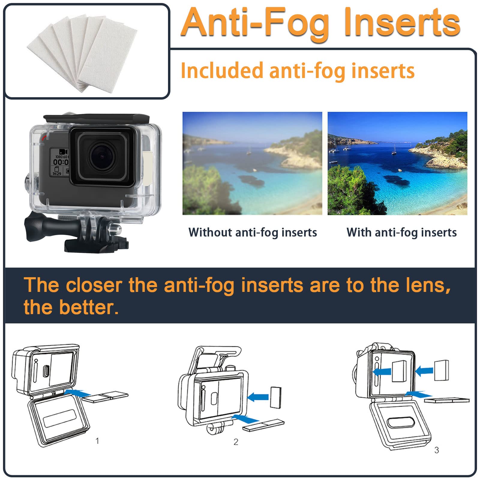 Wasserdichtes Gehäuse Für GoPro Hero 7/6/5 - 60m Tauchschutz Mit Halterung