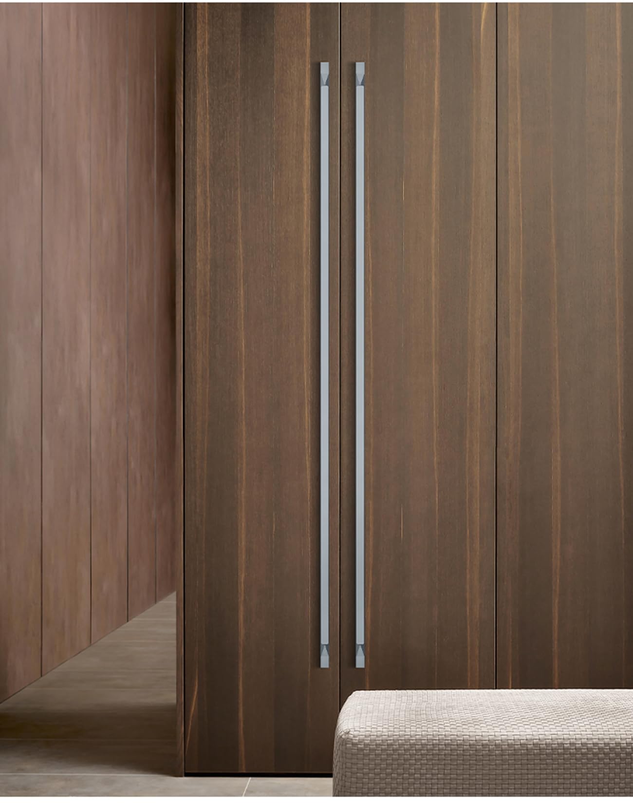 2 Pezzi Maniglie per Mobili,Maniglia per Armadio da Cucina in Lega di Aalluminio,Pomelli per Armadietti,Porta Dell'armadio,Cassetto Comò,con Viti (Grigio,lunghezza 800mm)