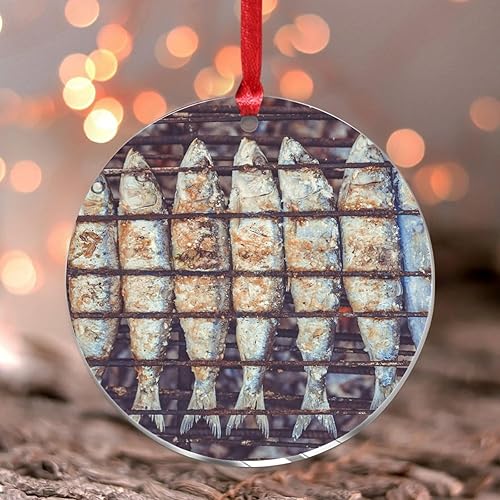 Vista 62 de Grill Master Meat Kebab Adorno de Navidad Deliciosa Comida Sabrosa Hornear Mariposa Árbol de Navidad Adorno Recuerdo Fruta Hamburgo Papas Fritas