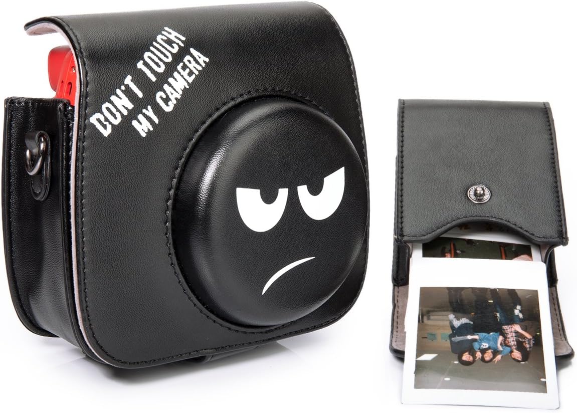 CAIUL Compatible Mini Photo Case Bag for Storing Films and Photos Taken by Fujifilm Instax Mini 8 8+ 9 7s 70 90 25 26 50s (Black)
