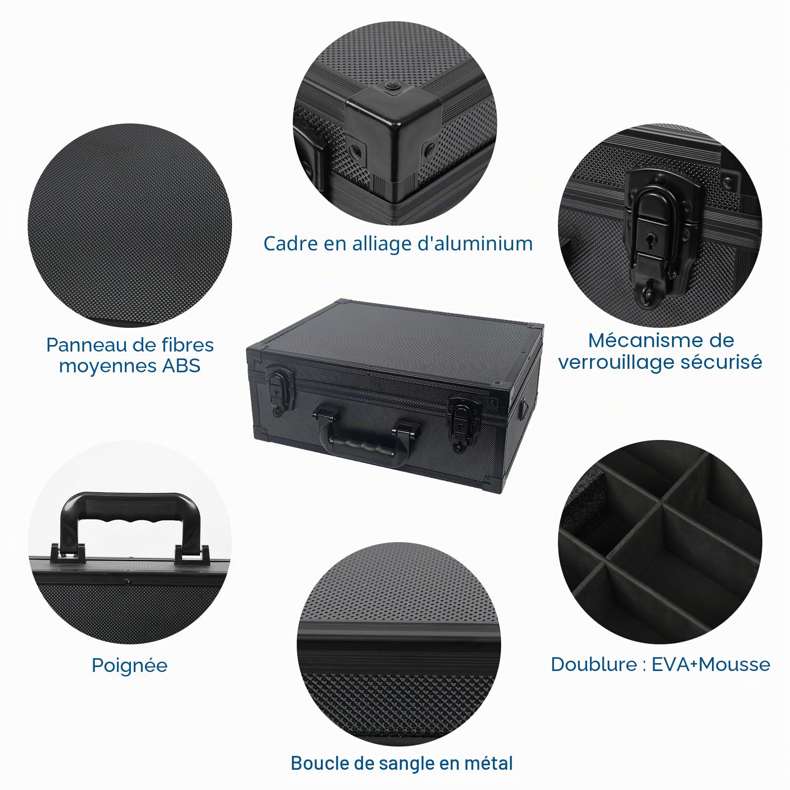 iDiskk Toploader Storage Box - Étui verrouillable pour plus de 600 cartes, protection renforcée pour les cartes de sport et de trading, organisateur rembourré avec clés，Top Loader Storage Box