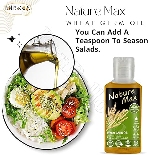 Miniatura 8 de Nature Max Aceite esencial de germen de trigo, aceites esenciales naturales sin diluir puro para el cuidado del cabello y la piel, prensado en frío,