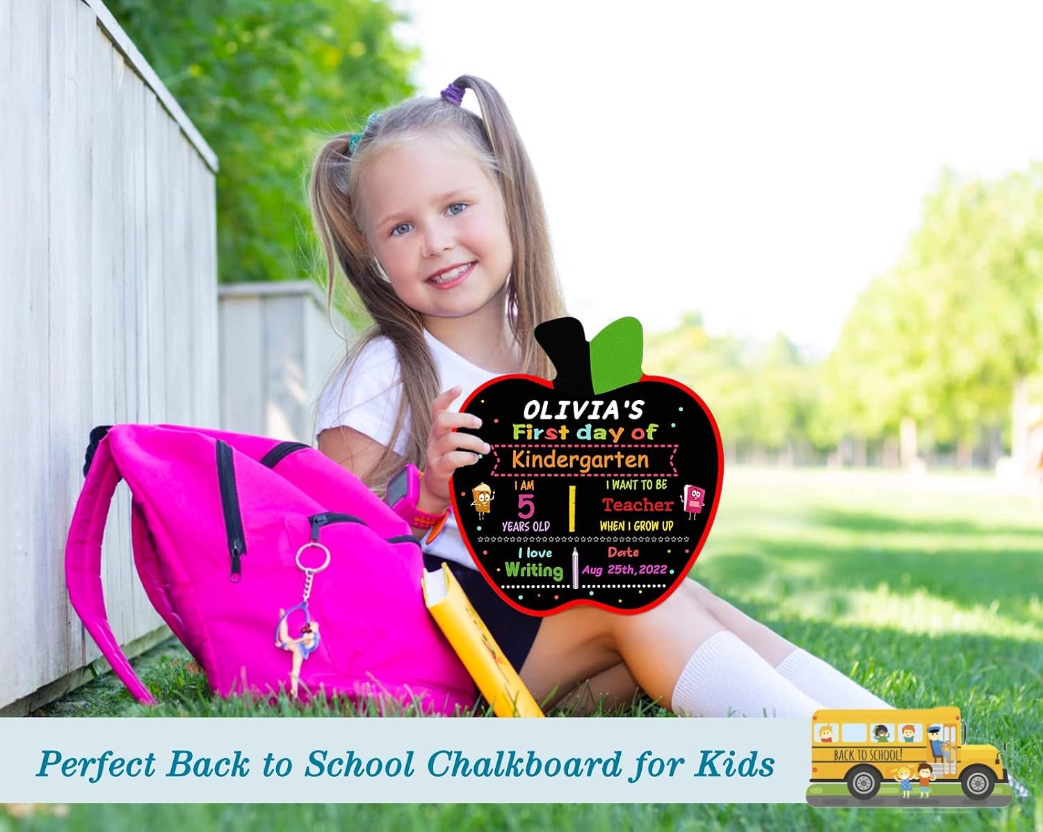 WhatSign First Day of School Sign Double‑Sided Sign for Back to School