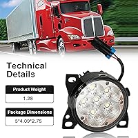Vista 4 de Juego de lámparas LED para luces antiniebla de reemplazo para Kenworth T660 T680 (SET)