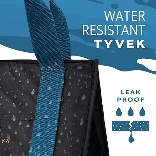 Miniatura 18 de VonNova Lonchera aislada para mujer con aislamiento térmico de alta calidad de 0.157 in, bonita bolsa de almuerzo grande de 7 litros para oficina