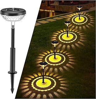 نور الشمس نور الحديقه طاقه شمسيه مقاومه للماء led الاضاءه الشمسيه فى الهواء الطلق اضواء الممر لفناء ساحه الممشى الخلفى مزخرف المناظر الطبيعيه (2 قطعه)، متعدد الألوان