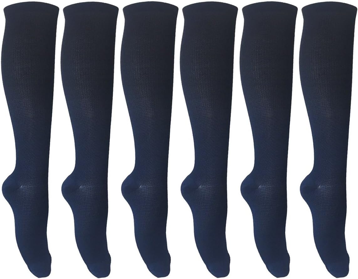 seven wolves Compression Socks for Women and Men 6 Pairs, Stockings for Running Athletic Travel Pregnancy Maternity 15-20mmHg