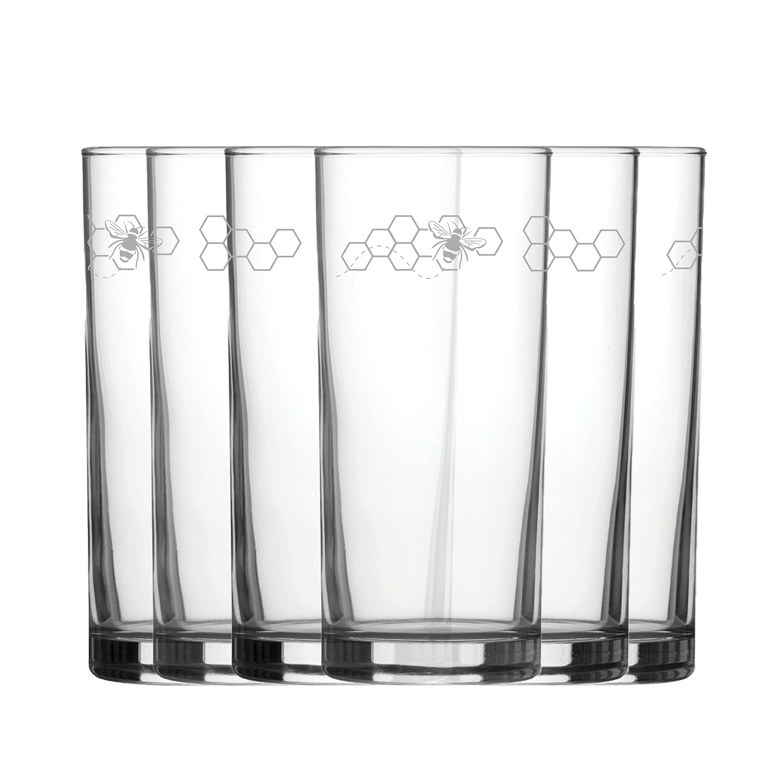 Juego de seis vasos de agua y cóctel grabados con láser en el Reino Unido, regalo para él o ella, regalo de cumpleaños, regalo de inauguración de la casa