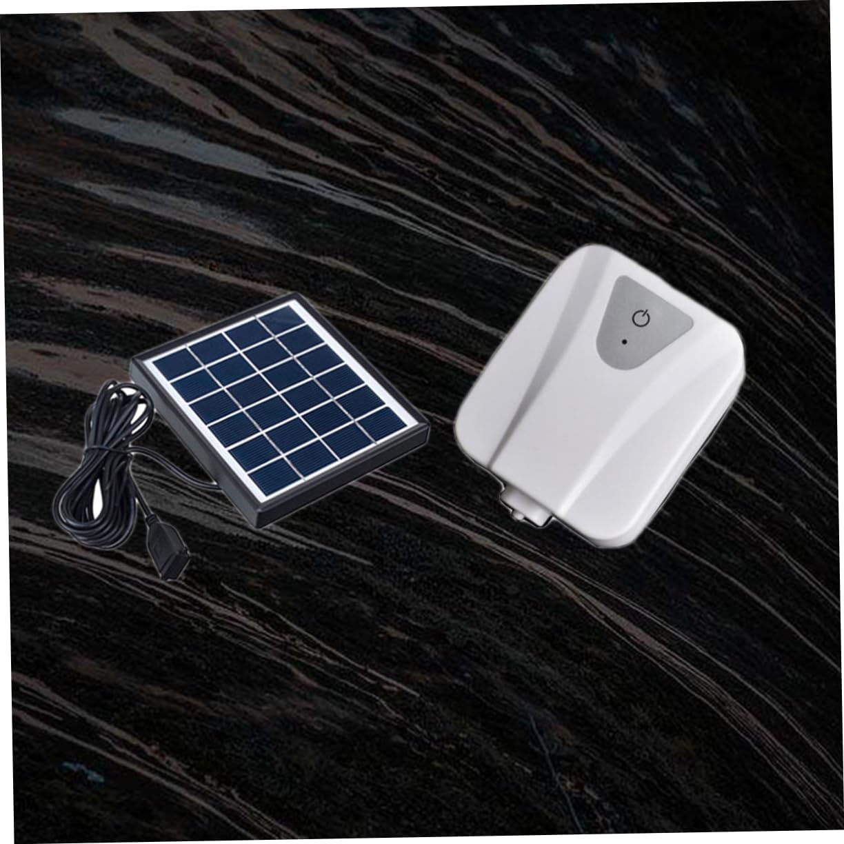 BESPORTBLE Solar Charging Fish Tank Oxygen Pump White Hydroponic Air Diffuser for Aquariums Low Noise Energy Saving Air Displacement for Optimal Oxygen Supply