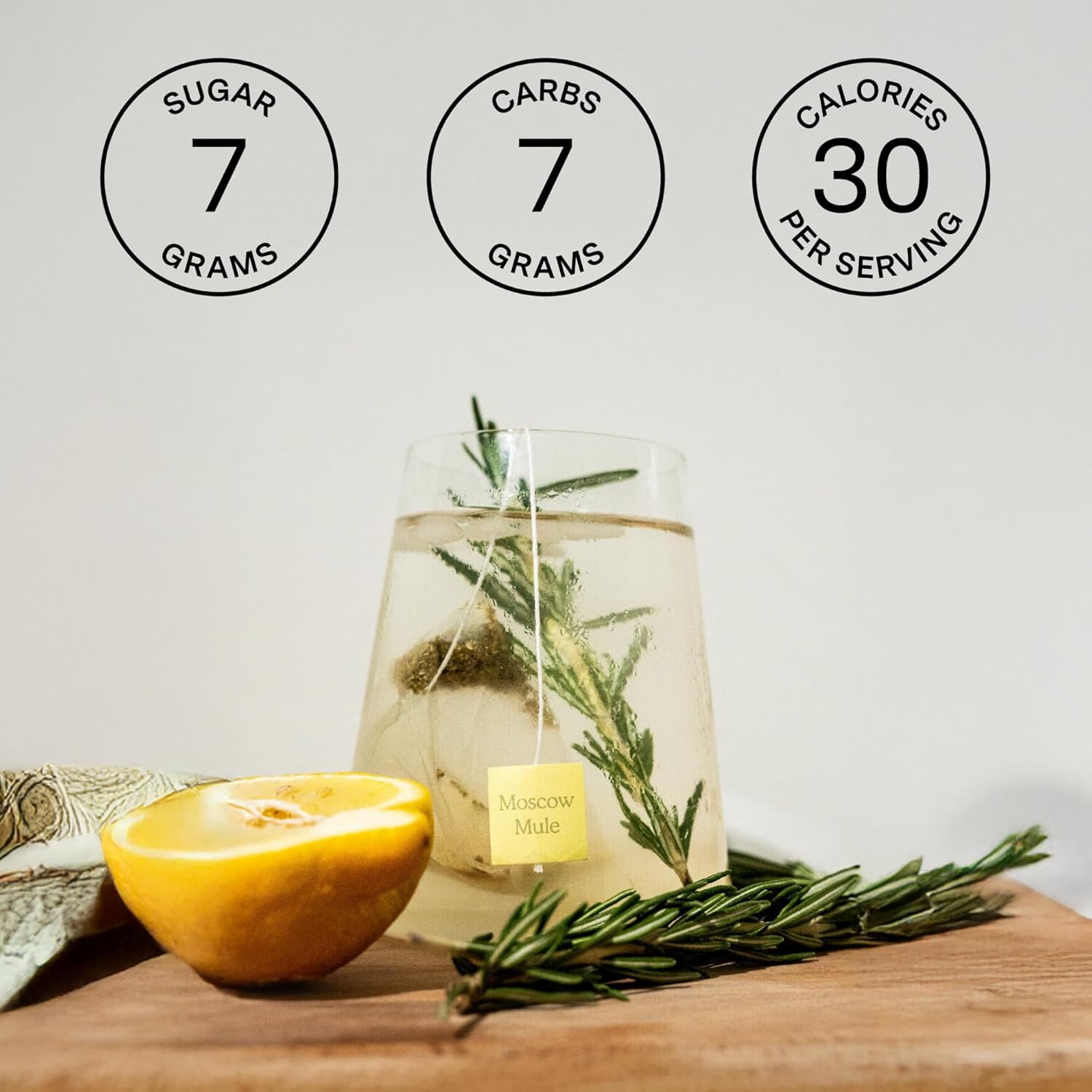 SAYSO Honey Rosemary Moscow Mule 2-Pack - Instant Cocktail or Mocktail Mixers - No Hot Water - Professionally Crafted - Home Bar - Organic Ingredients, 16 Teabags