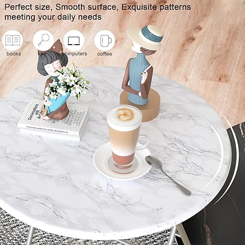 Vista 3 de Mesa de bandeja de TV, mesa plegable redonda, bandeja plegable para comer, mesa plegable pequeña, juego de 2, mesa de comedor para sofá, sala