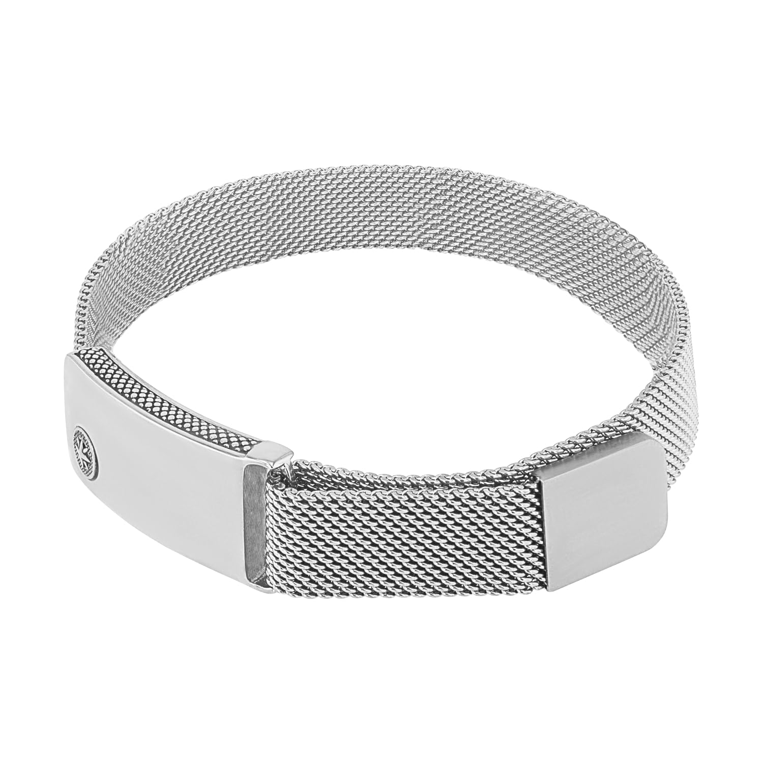 s.Oliver Armband Edelstahl Herren Armschmuck, 23,5 cm, Silber, Kompass, Kommt in Schmuck Geschenk Box, 2038874