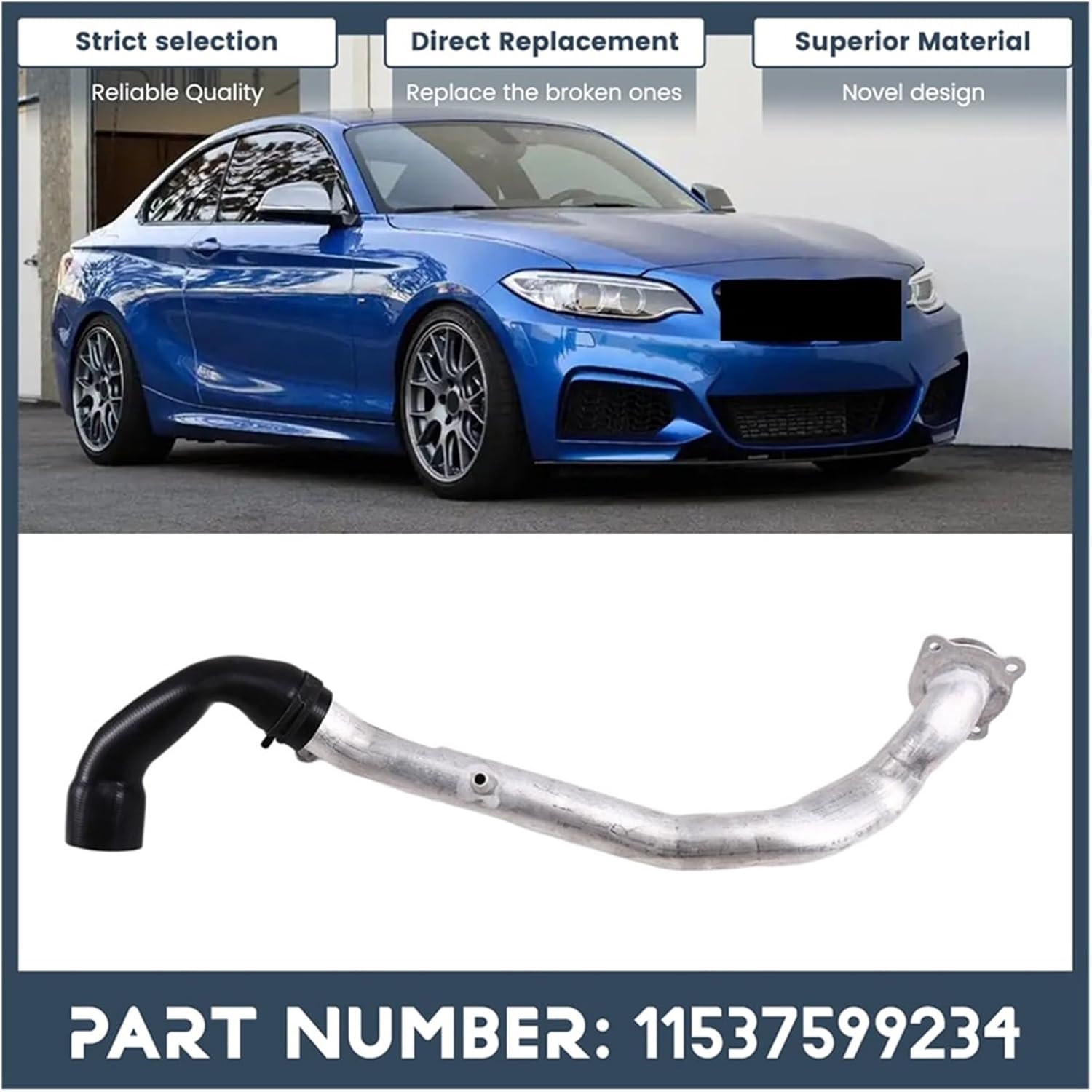11537599234 Car Auto Parts Coolant Hose Compatible with BMW F12 F01 F07 F10 F18 F06
