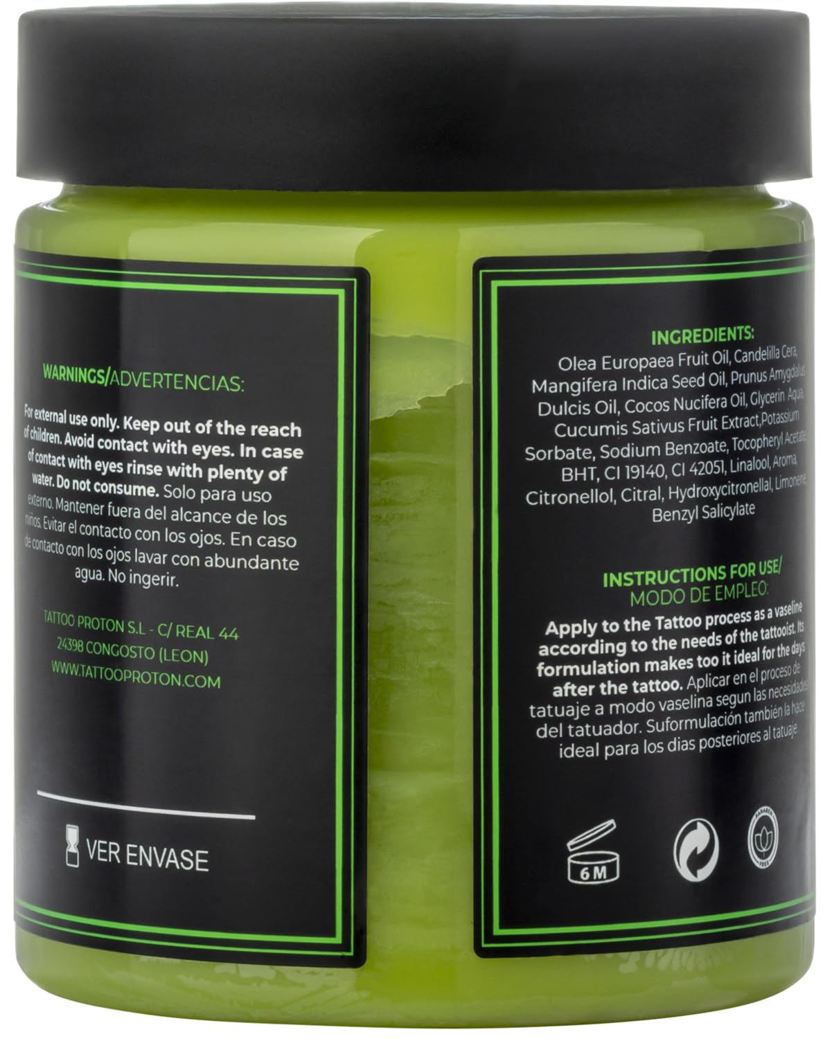 Proton Colours Obsession Krem do tatuażu i utwardzania Green 250 ml