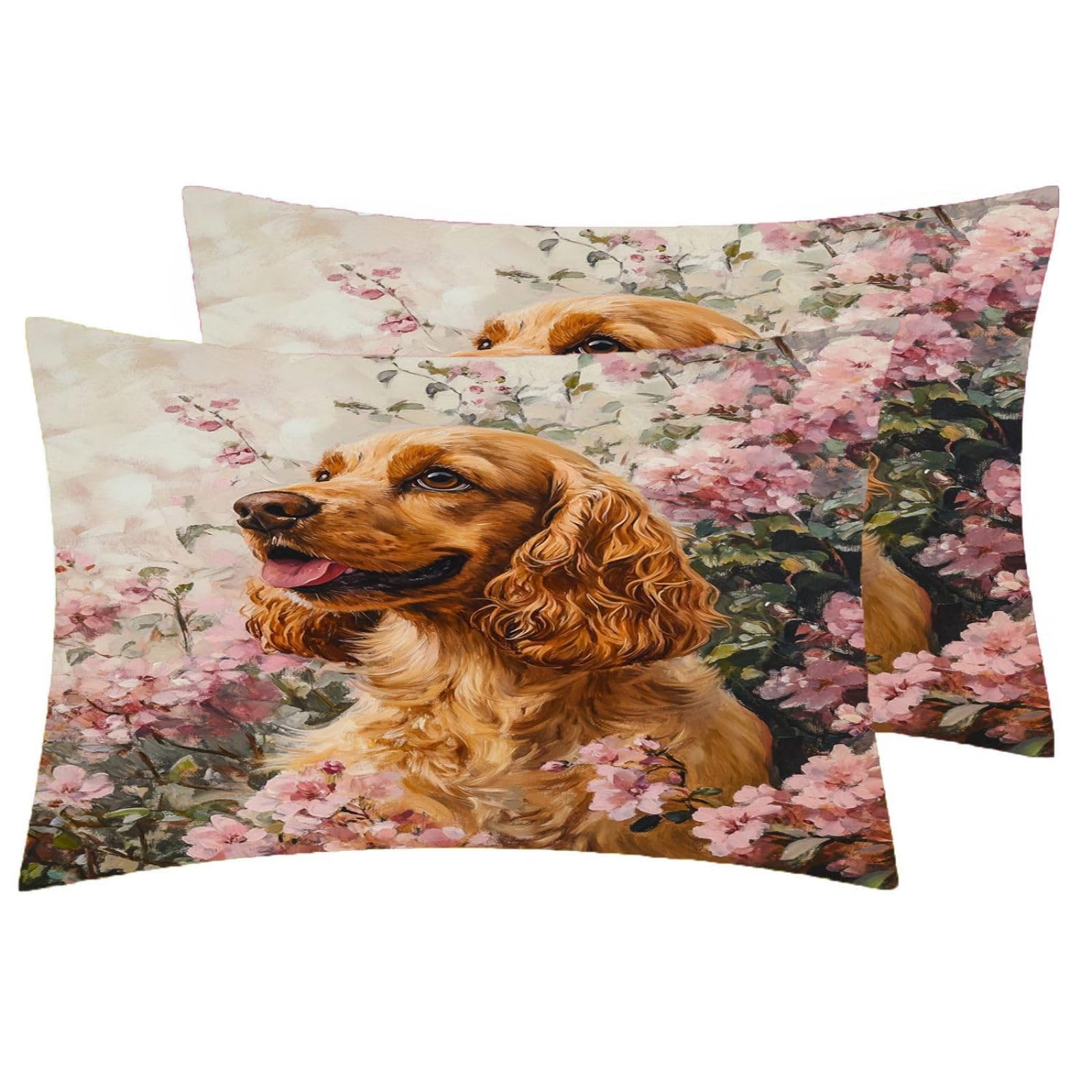 Pojedynczy zestaw pościeli Cocker Spaniel poszewka na kołdrę dla dzieci miękka hipoalergiczna poszewka na kołdrę z mikrofibry z zamkiem błyskawicznym, 1 poszewka na kołdrę 135 x 200 cm + 2