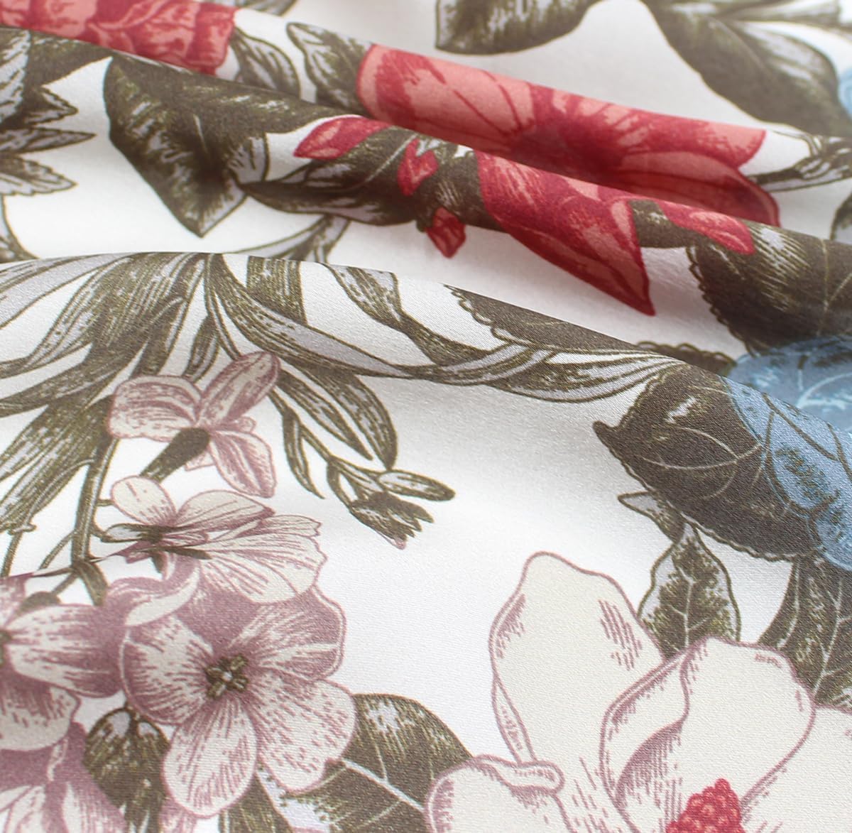 ANDANTINO 100% Silk Scarf 43" Large Square Lightweight Headscarf& Shawl–Women Hair Wraps-With Gift Packed - Image 5