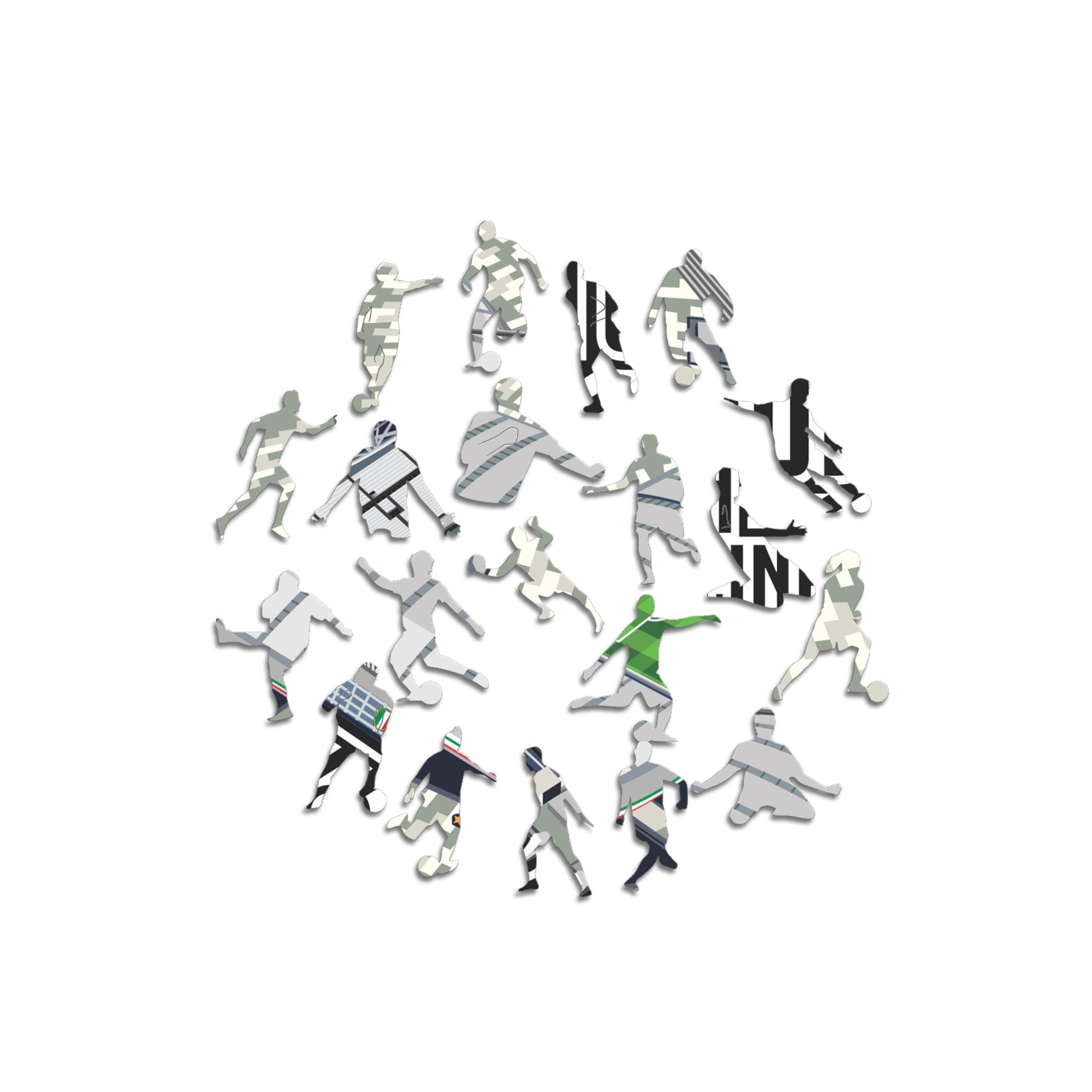 Iconic Puzzles, Drewniane puzzle unisex dla dorosłych, wielokolorowe, małe