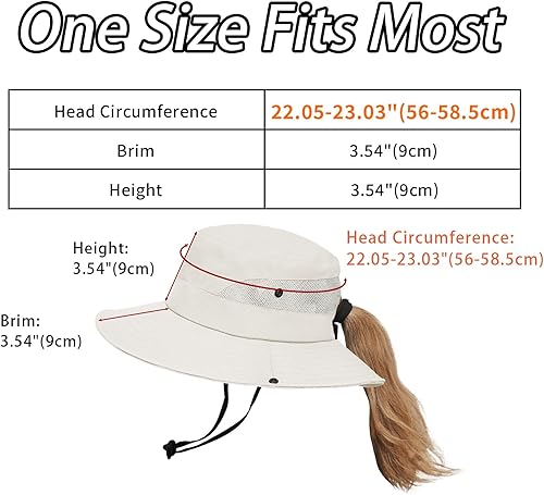 Miniatura 6 de PFFY Sun Bucket Hats for Women Men UV Protection Wide Brim Fishing Hat Beach Outdoor Essentials