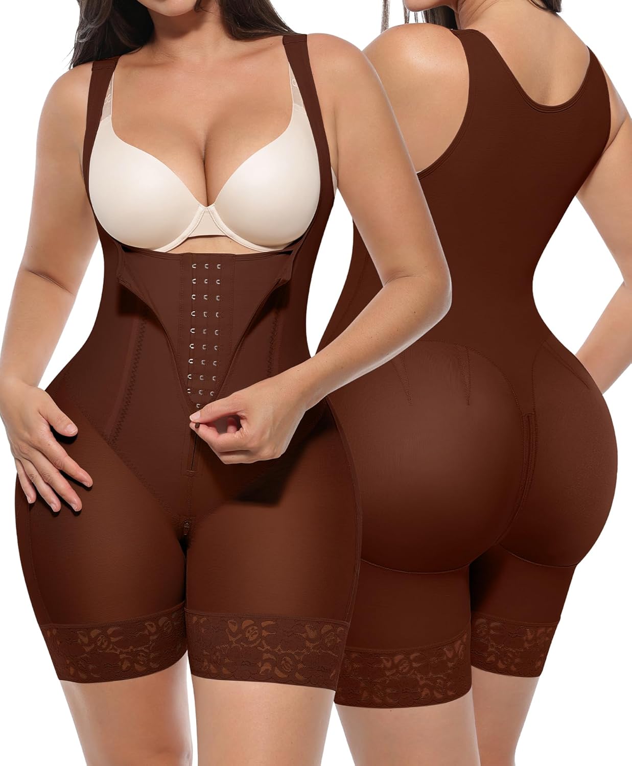 SHAPELLX Tummy Control Shapewear for Women Postpartum Full Body Shaper Butt Lifter Compression Garment Fajas Colombianas