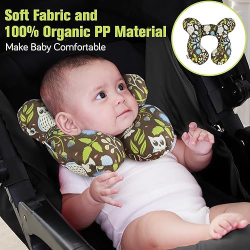 Miniatura 2 de KAKIBLIN Almohada para el cuello del bebé, almohada de apoyo para bebé, almohada de apoyo para el cuello del bebé para asiento de automóvil, soporte
