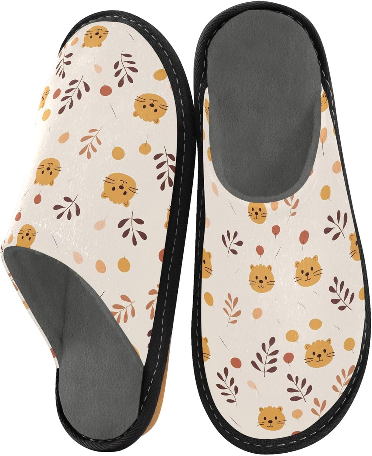 Cute Tiger House Slippers – Cozy Fuzzy Slippers for Guests, Washable & Disposable, Perfect for Shoeless Home, Spa & Hotel Use A111676