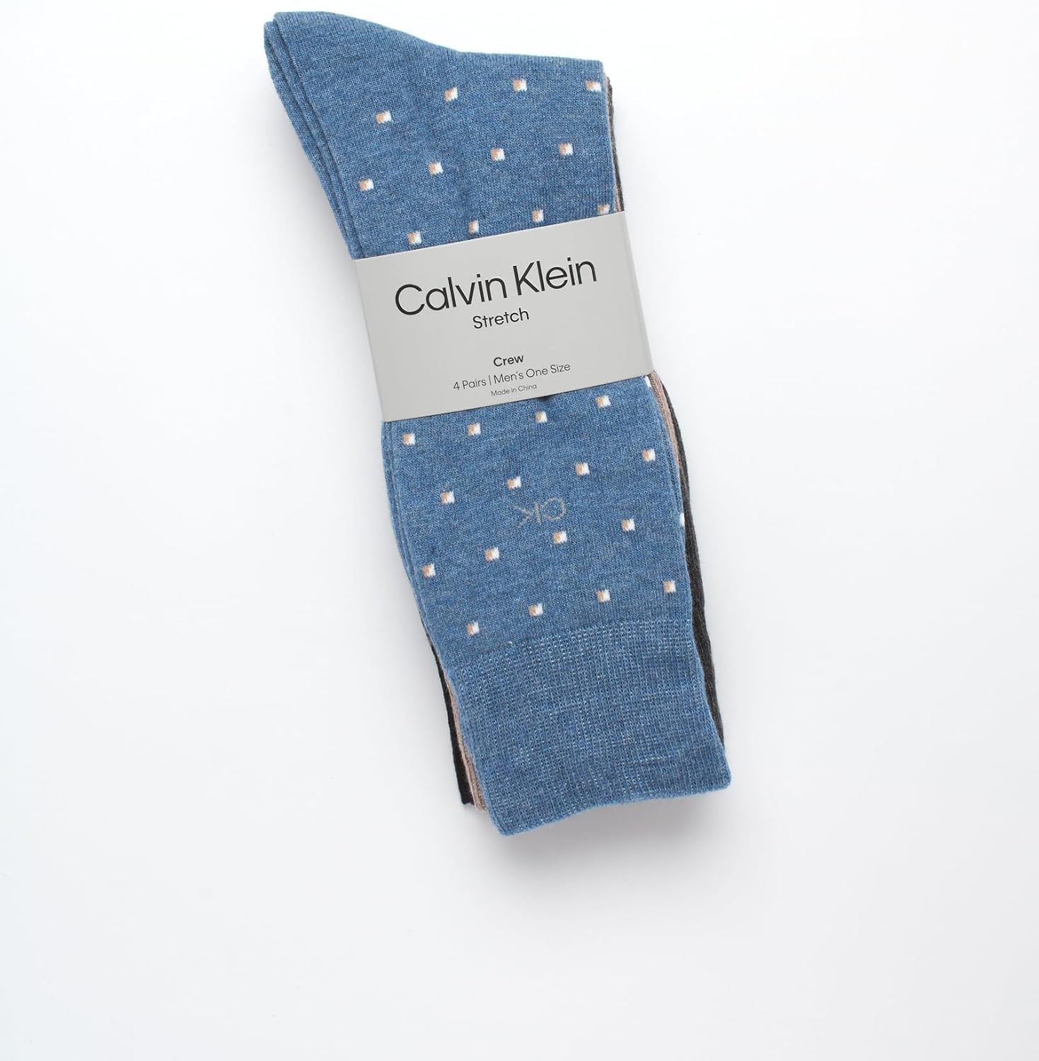 Calvin Klein Mens Crew Socks - 4 Pack Soft Cotton Blend Cushioned Crew Dress Socks for Men, for Formal, Casual and Work Wear