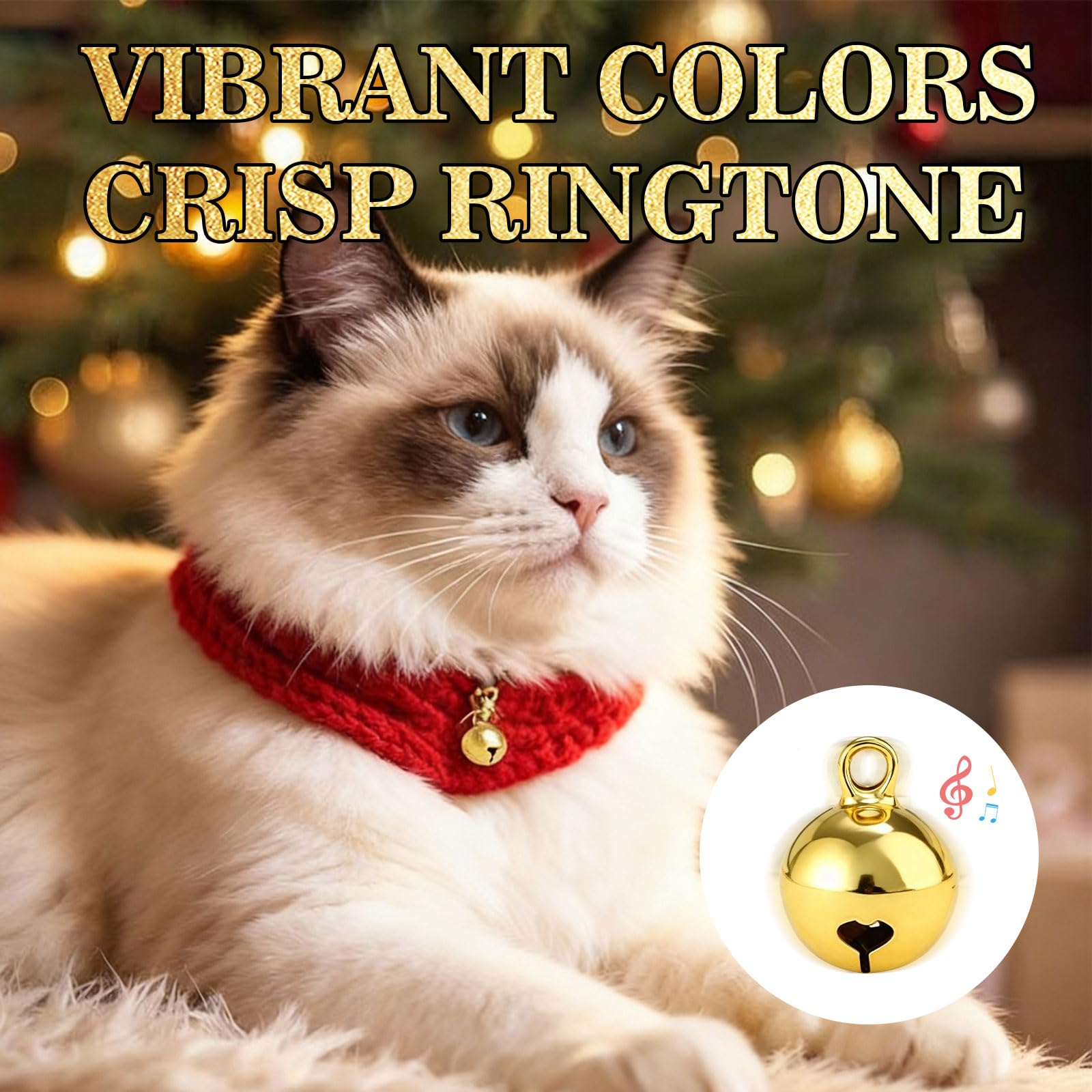 Campanas de cobre de alta calidad, resistentes para manualidades y decoración, ideales para proyectos de bricolaje, decoraciones de Navidad y cumpleaños, campanas de Navidad para decoración con ojales