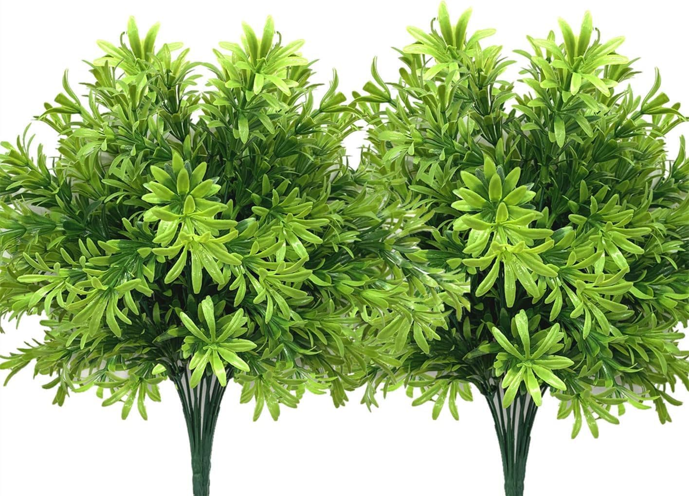 Dekorly Artificial Plants, Plastic Shrubs Faux Flowers Fake Grass Leaves Simulation Greenery Bushes Indoor Outdoor Home Garden Office Yard Verandah Wedding Decoration Planter Filler (Set of 2) (B0CLSCVSBQ) Amazon Price History, Amazon Price Tracker