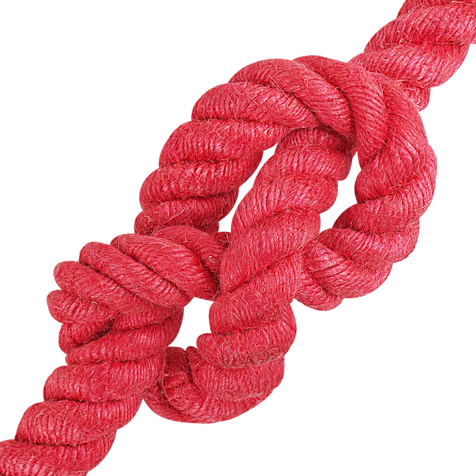Juteseil Rot 3-lagig Natürliches Juteband für Garten DIY Basteln | Vielseitiges Naturseil in Rot für kreative Dekorationen im Garten, Wohnzimmer oder zum Verpacken von Präsente.