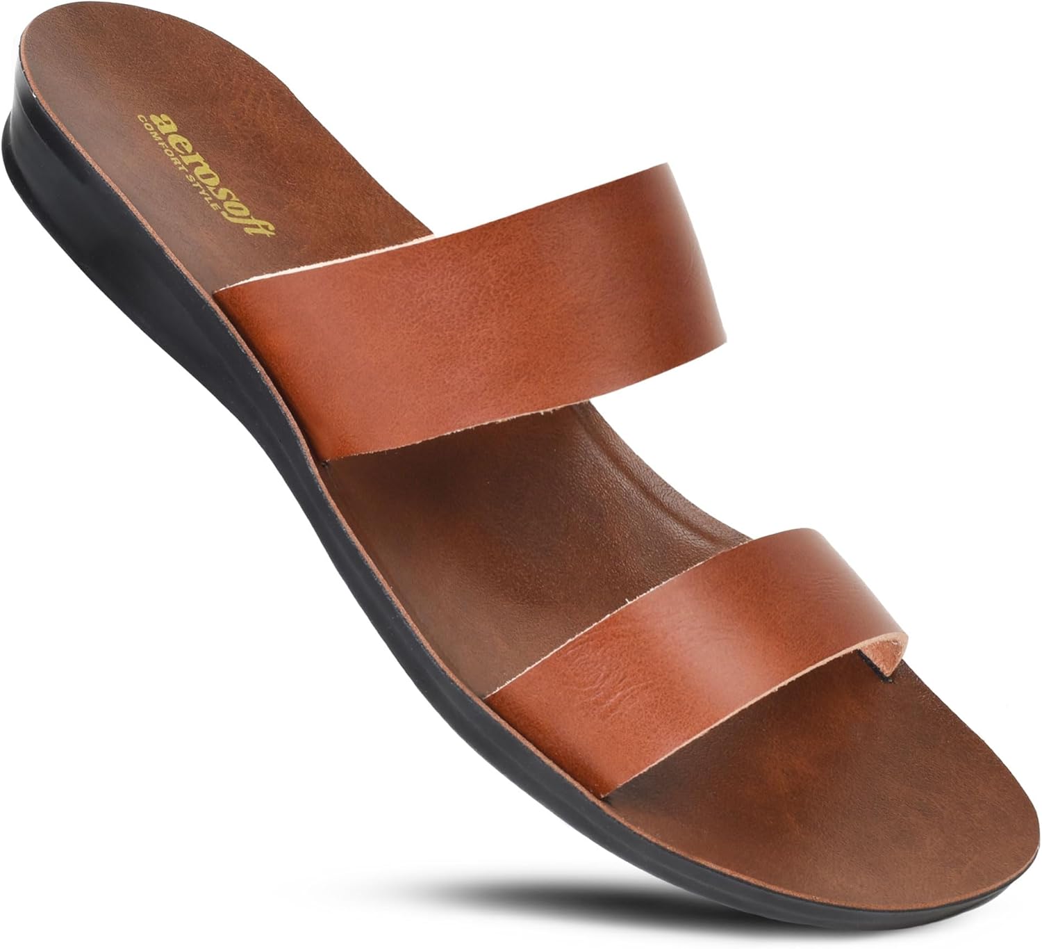 Aerosoft Womens Slides Slip On Comfort Slipper for Women Summer Yoga Mat Walking Ladies Flat Sandals Dressy Non Slip Footbed Beach Sandalias De Mujer