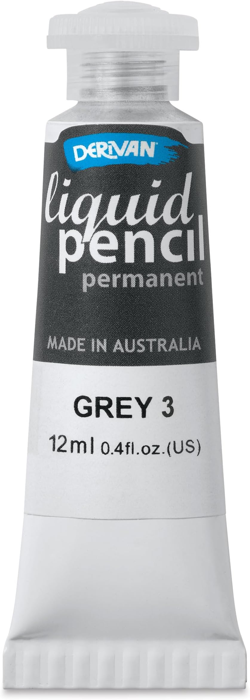 Derivan Permanent Liquid Pencil Tube - Grey #3, 12 ml
