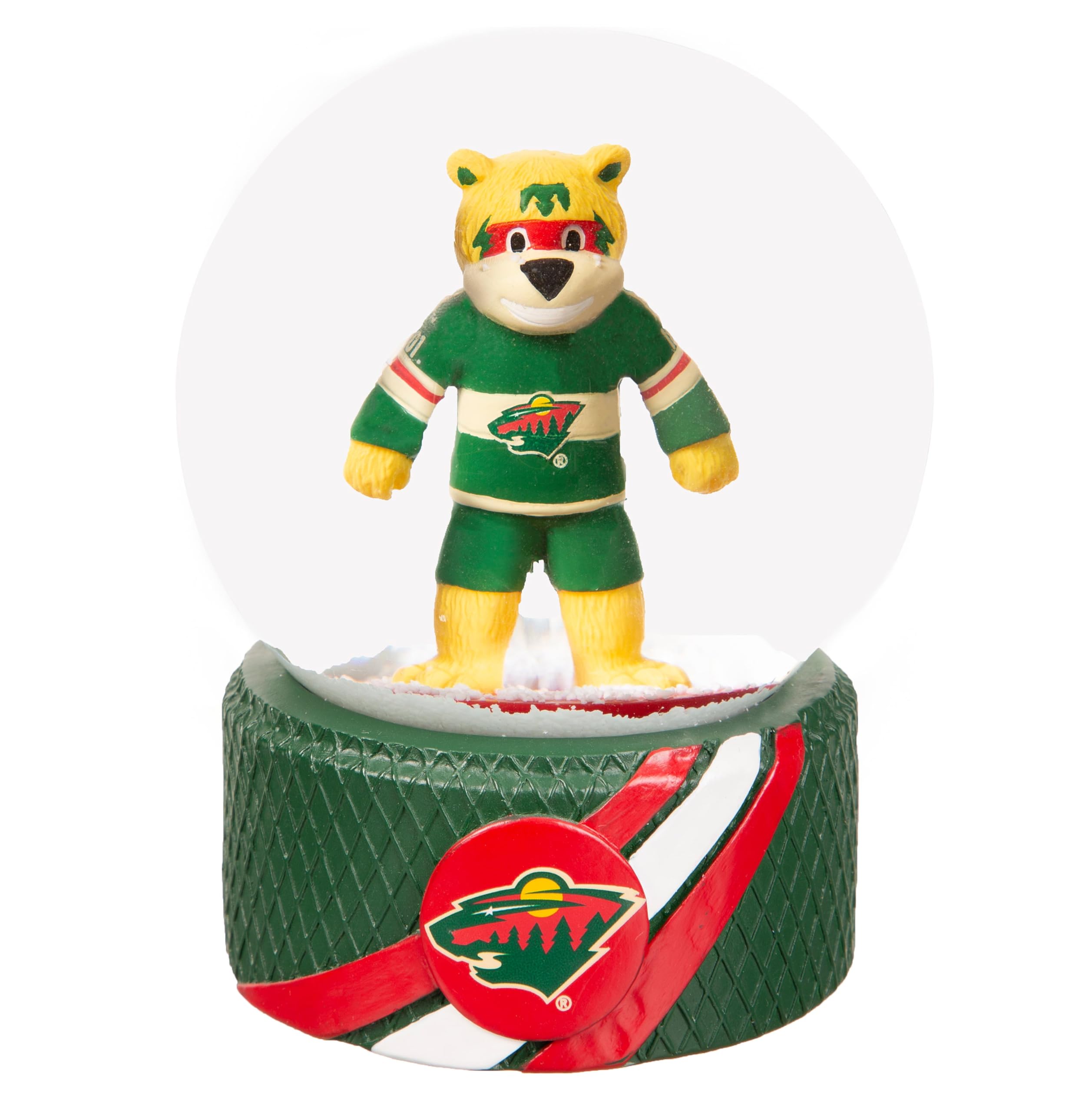 NHL Minnesota Wild Snow Globe, Officially Licensed Water Globe with Team Logo, Christmas Holiday Tabletop Decoration for Home, Gift for Men and Women Hockey Fans